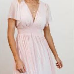 Baltic Born Blush Shimmer Dot Maxi Dress